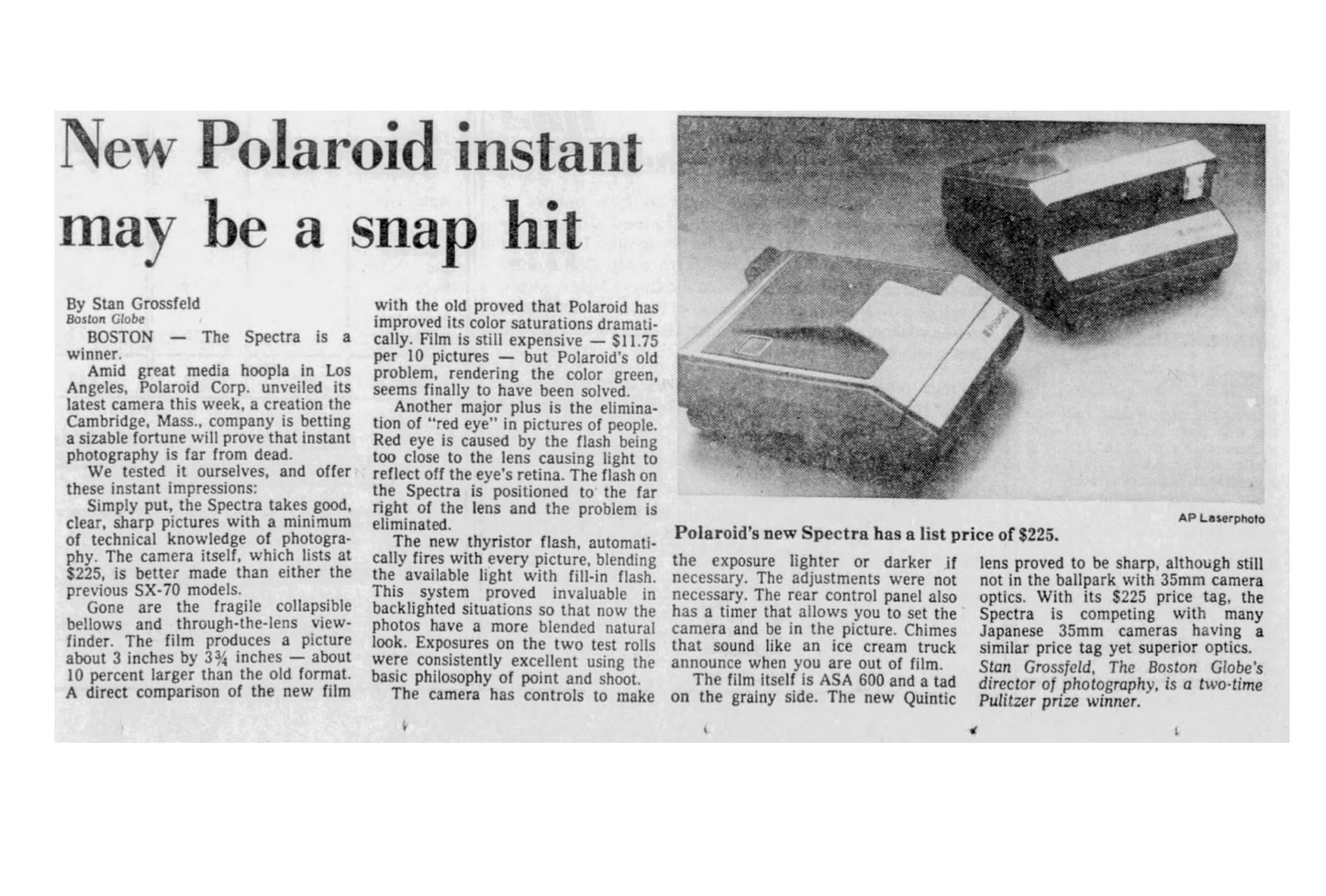 40051 | miami herald - new polaroid instant may be a snap hit 1986-04-04