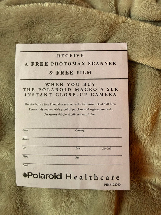 40111 | healthcare free photomax scanner & free film | PID #122040