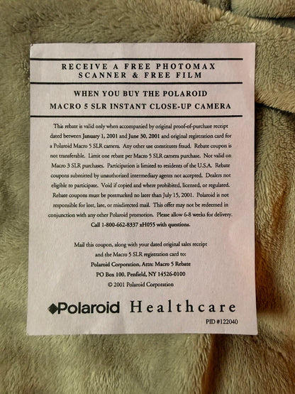 40111 | healthcare free photomax scanner & free film | PID #122040