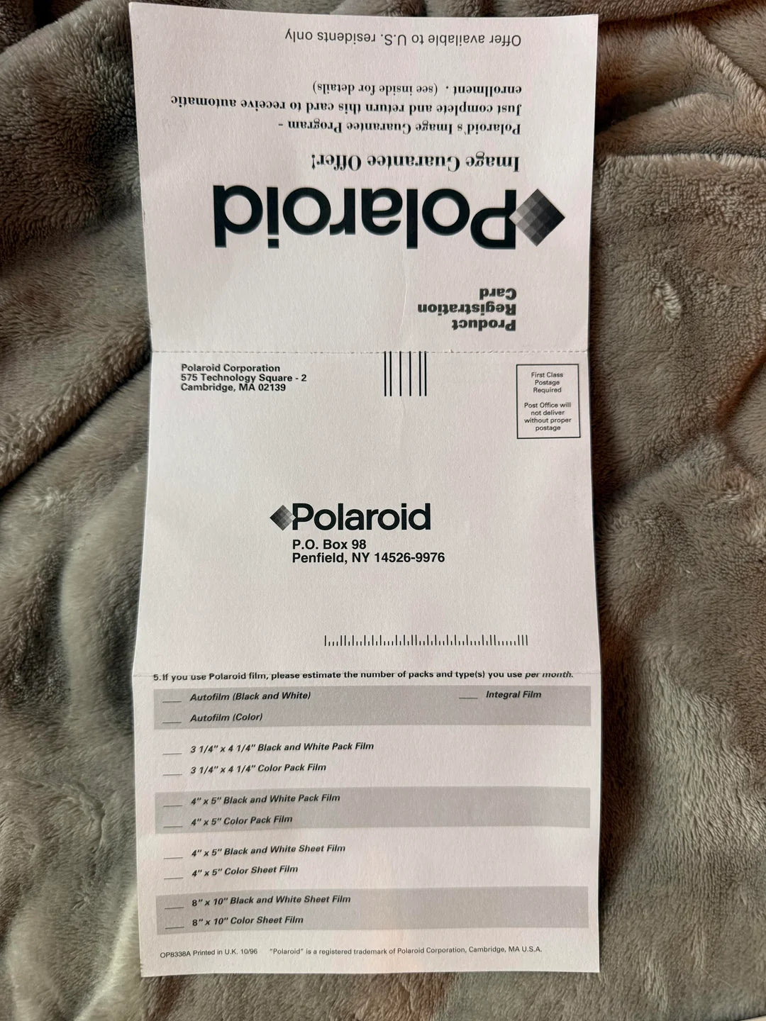 40111 | image guarantee offer | OP8338A 10/96